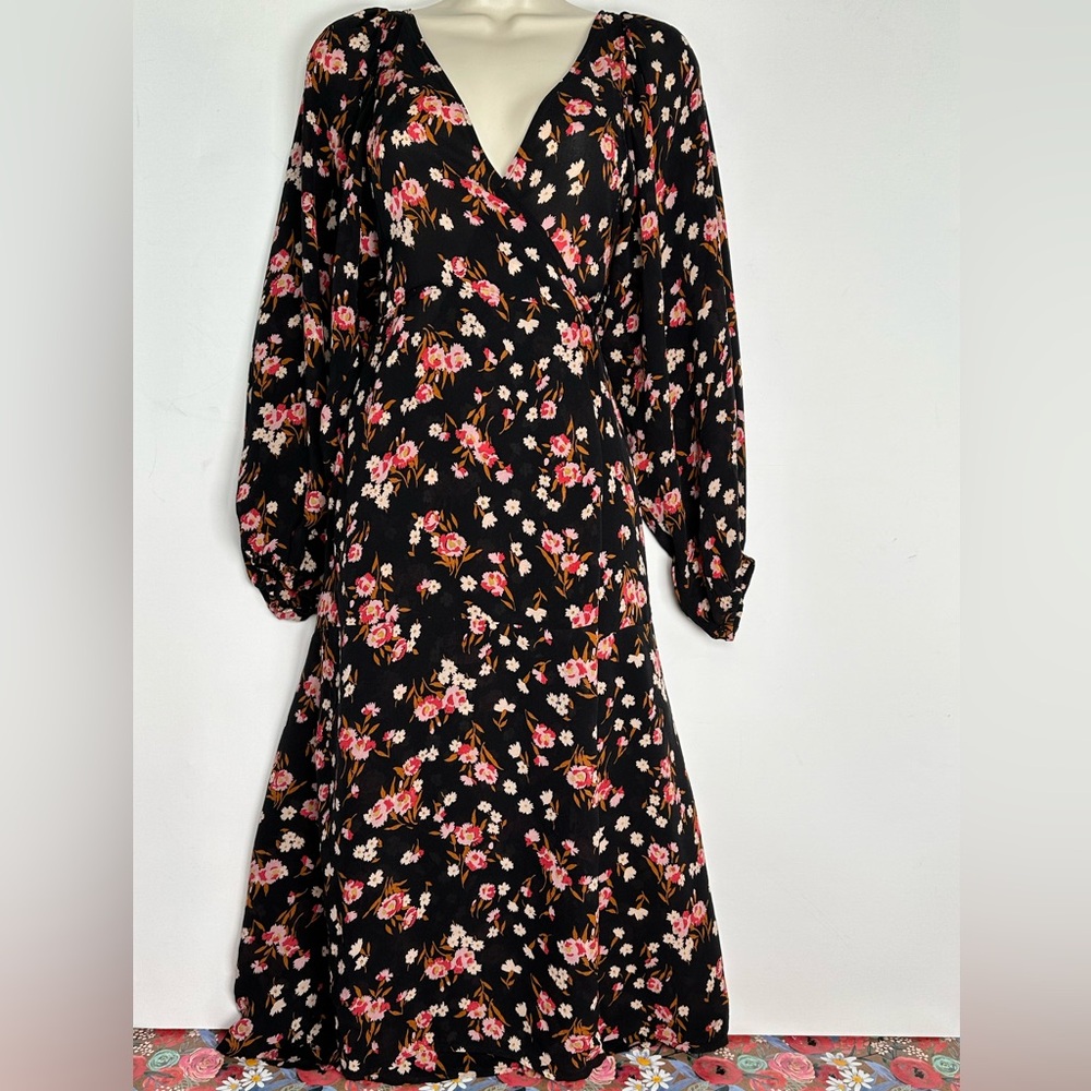 A.L.C. Maxi Dress, Silk, Flowy, Floral, Wrap, Luxury Boho, 70’s inspired, 4 US